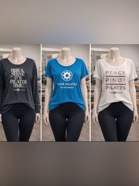 Short Sleeve Tee - white “Peace Pinot Pilates”